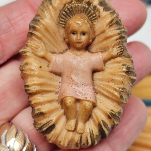 Vintage Hong Kong Nativity Set Baby Jesus Animals Wise Men Mary Angel Hong Kong - Picture 14 of 16